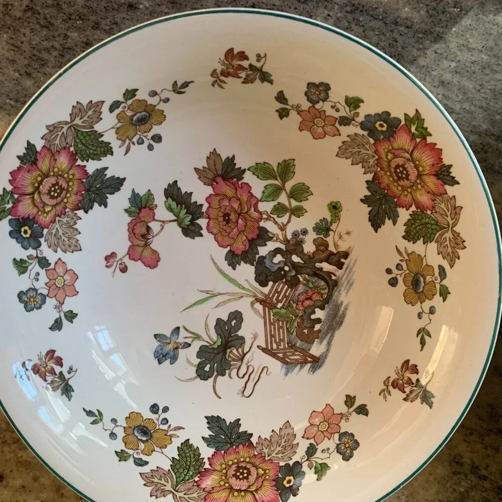 Set of 4 Wedgwood Eastern Flowers Coupe Cereal Bowls 6.25